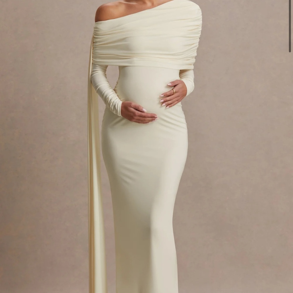 CYRA Cream Asymmetrical Dress